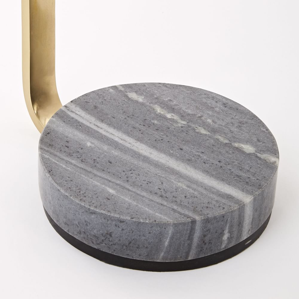 【大理石ベース♪】West Elm☆Murrayドリンクテーブル Mid-Century Drink Table - Sophisticated Marble & Walnut